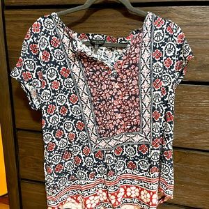 XL Lucky Brand Printed Blouse